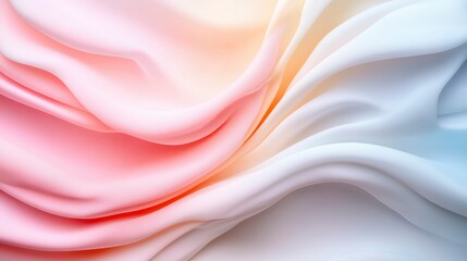 Soft, flowing fabric in pastel colors creating a serene and elegant visual texture.