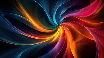 Obraz premium Abstract Swirling Colorscape: A Symphony of Hues