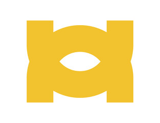 Brutalist abstract icon with geometric shape. Bold figure and modern element with flat style. Unique symbol of brutalism, perfect for contemporary projects and creative graphic design.