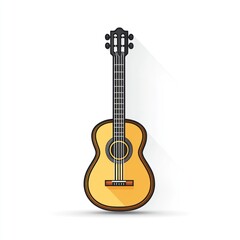 Naklejka premium Classic acoustic guitar illustration.