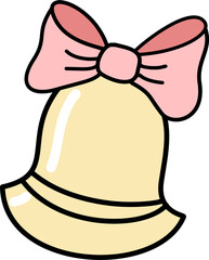 bell with ribbon