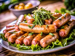 Capture the vibrant colors and tempting aroma of this cocktail sausage platter.