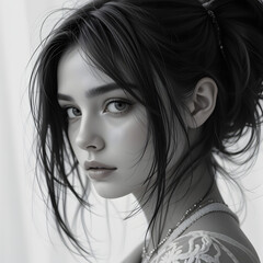 Timeless Elegance: Soft Portrait of a Graceful Woman