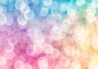 Abstract pastel rainbow bokeh background.