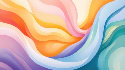 Abstract Representation of Energy and Vibrance in Soft, Flowing Colors