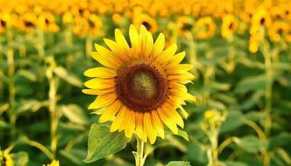 Obraz premium single sunflower in a field