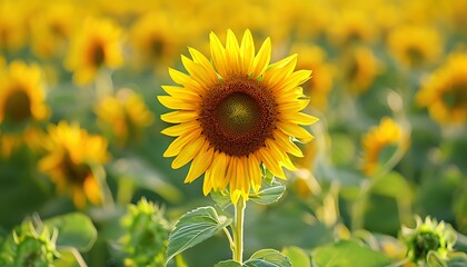 Obraz premium single sunflower in a field