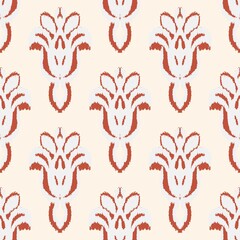 pattern flowerdamask ethnic boho American ikat texture tribal geometric background mandalas
