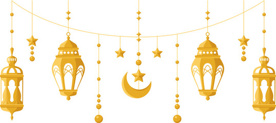 Ramadan Islamic Lantern Illustration