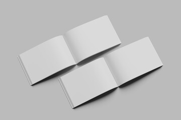 A4 MAGAZINE LANDSCAPE BLANK MOCKUP