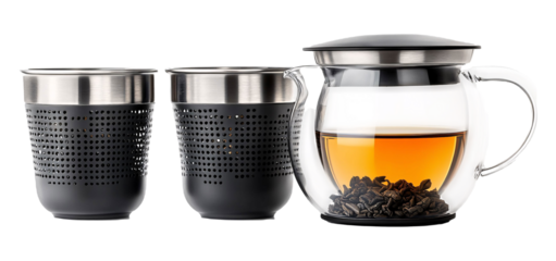 Tea Infuser Set for Perfectly Brewed Tea - Isolated on White Background