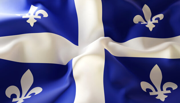 The flag of Quebec. Close-Up. Province of Canada