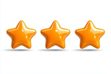 Obraz premium Three orange stars are shown in the image