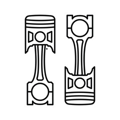 high quality modern piston icon  with minimalist design for digital and print projects