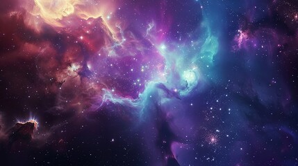Pastel Watercolor Colorful Abstract dreamy Galactic