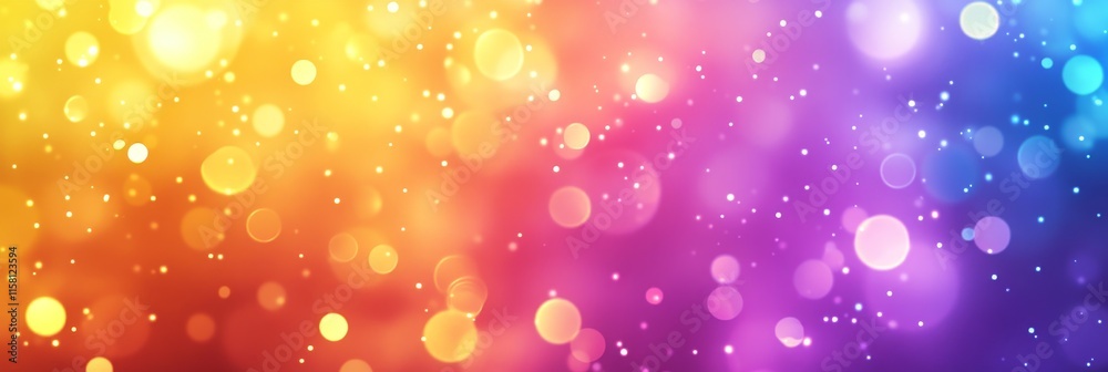 Poster Abstract colorful bokeh background with vibrant hues and glowing lights.