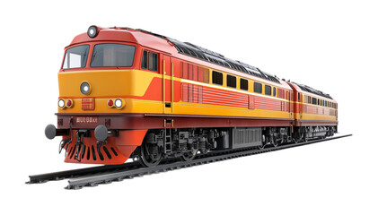 Train Isolated on White Background - Rail Transport