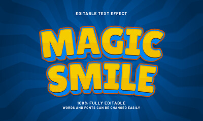 magic smile editable text effects with a kids and smart theme