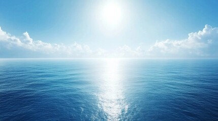 Obraz premium Serene Horizon with Soft Blue Sky and Calm Water