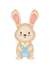baby shower rabbit with gift