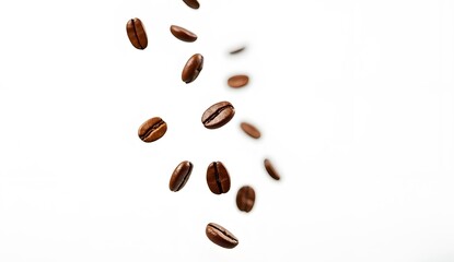 Obraz premium Roasted coffee beans, isolated on white background
