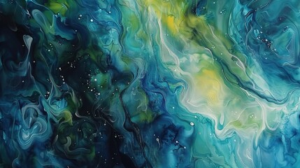 Naklejka premium Outer space Watercolor galaxy Colorful Abstract
