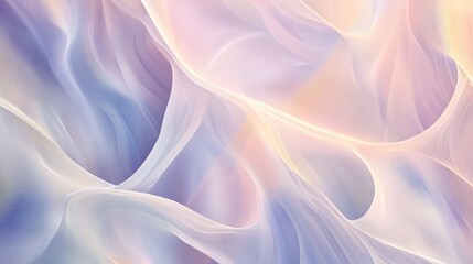 Obraz premium Abstract Pastel Dream: A Serene Visual Symphony of Soft Hues and Flowing Forms