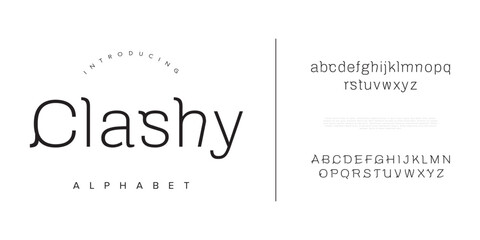 Clashy creative modern geometric urban alphabet font. Digital abstract futuristic, game, techno, robot, music, logo, sport, minimal technology typography. Simple numeric vector illustration