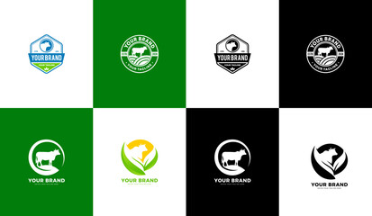 Cattle Farm Logo, cow icon, farm symbol. Graphic vector illustration design