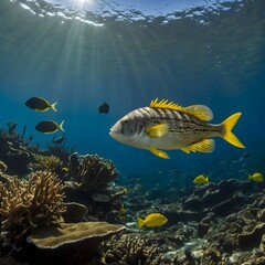Obraz premium Endangered Pedder Galaxias in a Changing Ecosystem: The Growing Threat of Invasive Fish Species