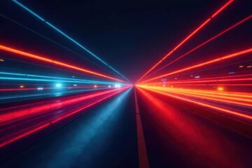 Blurred dynamic lines, vibrant streaks on black, business concept, art, business, energy