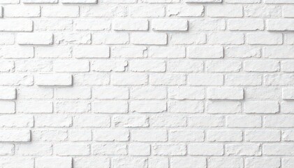 Obraz premium Clean white brick wall texture, perfect backdrop, retro, space, painted brick