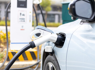 Electric vehicle charging scene