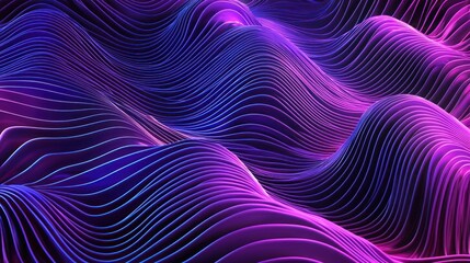 Obraz premium Abstract waves in vibrant purple and blue hues create a dynamic visual flow.