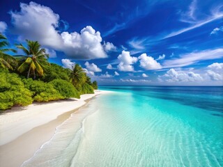 Fototapeta premium Minimalist Tropical Beach Toy Set Summer Ocean Seascape Photography