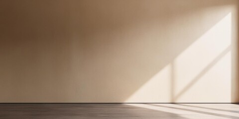 Empty room with beige walls and wood flooring
