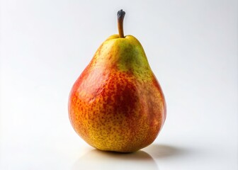 Panoramic Pear Photography: White Background, Studio Shot, Fruit Still Life, High-Resolution Image
