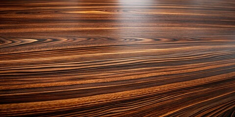 Fototapeta premium Panoramic Wenge Wood Veneer Texture: Rich Brown Tones, Luxury Interior Design, High-Resolution Image