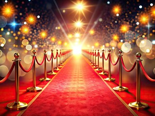 Red Carpet Event, Glamorous Bokeh Lights, Award Show, Celebrity, Elegant, Hollywood Premiere, Night, Spotlight,  Fashion, Photography