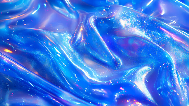 Radiant cobalt background with holographic effect and shimmering highlights , blue, shimmering, highlights. Cobalt. Illustration