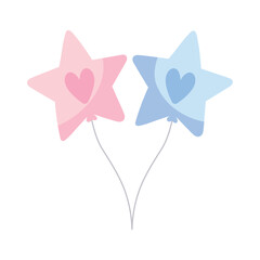 gender reveal balloons star