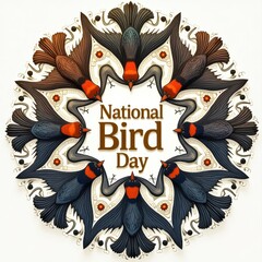 Celebrating national bird day artistic display wildlife awareness colorful environment aesthetic view nature appreciation