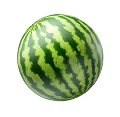 Fresh vibrant watermelon isolated on transparent background