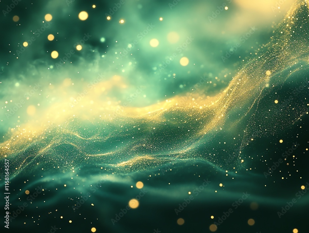 Poster A mesmerizing abstract background featuring swirling colors and glowing particles.