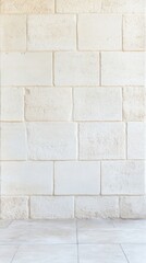 Naklejka premium Minimalist White Brick Wall with Clean Texture in Natural Light