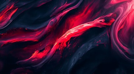Obraz premium Abstract Red and Dark Swirls Paint Texture