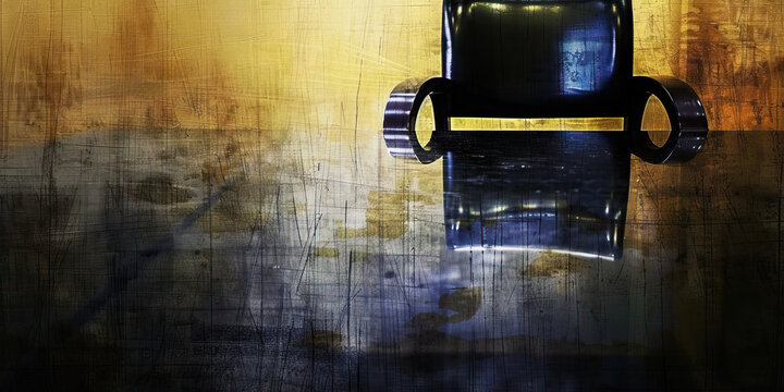 Abstract Composition with Stylized Chair and Textured Background - Powered by Adobe