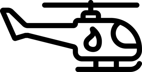 Firefighter Chopper Line Icon