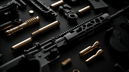 Rifle parts, wallpaper,  weapon technology for shooting with precision at long range.