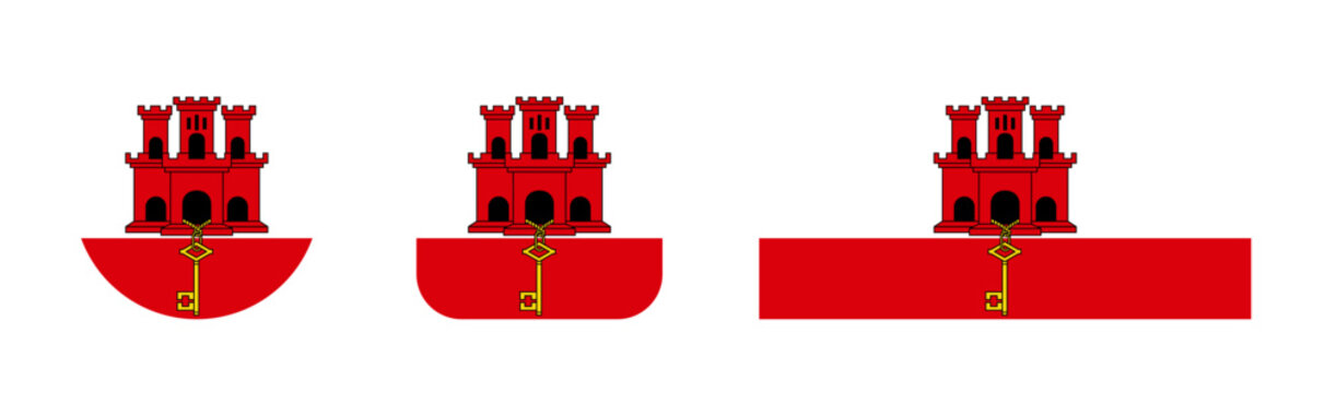 Gibraltar flag icon set